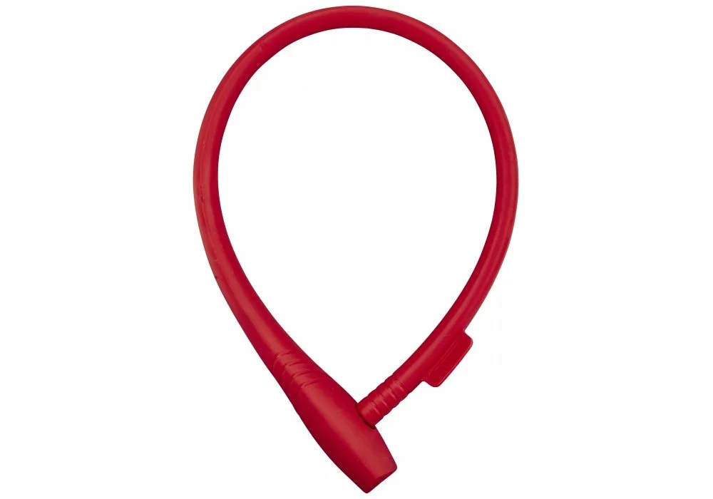 Abus Kabellås Grip O Cable 65cm Silicon Cover Rød 3 Abus Kabellås Grip O Cable 65cm Silicon Cover Rød