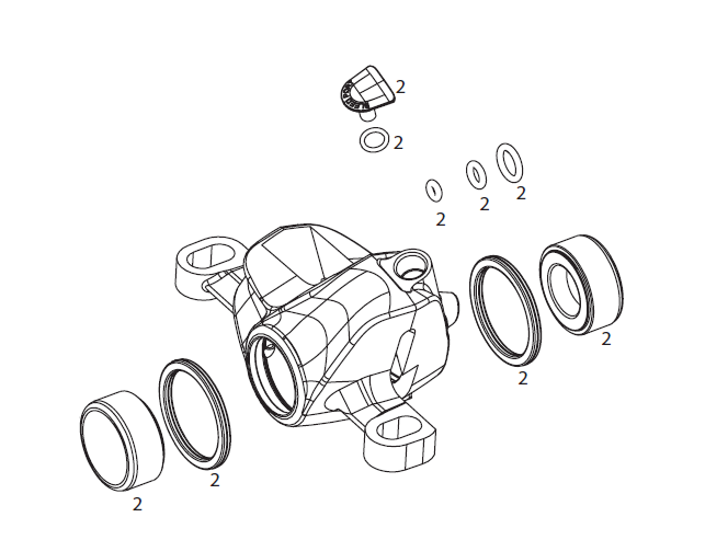 Sram Level Ultimate / TLM Kaliber Stempel Kit 3 Sram Level Ultimate / TLM Kaliber Stempel Kit