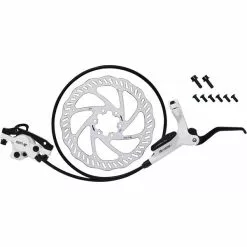 Tektro Draco-2 Forbrems 6-Hulls Skive Hvit Inkl. 160mm