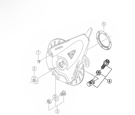 Shimano Justeringsskrue BR-IM45 3 Shimano Justeringsskrue BR-IM45
